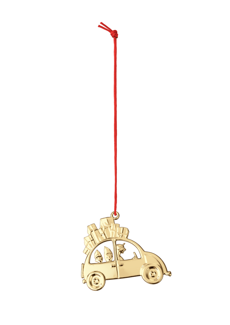 Karen Blixen Christmas Car H6.5 cm - Gold
