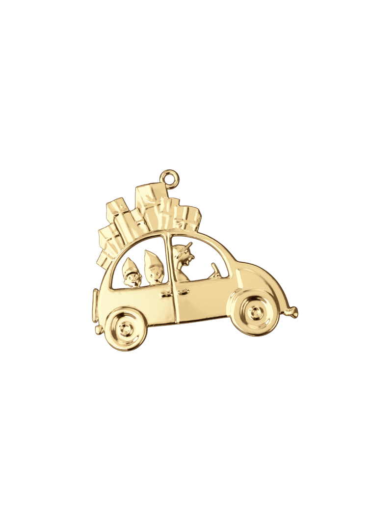 Karen Blixen Christmas Car H6.5 cm - Gold