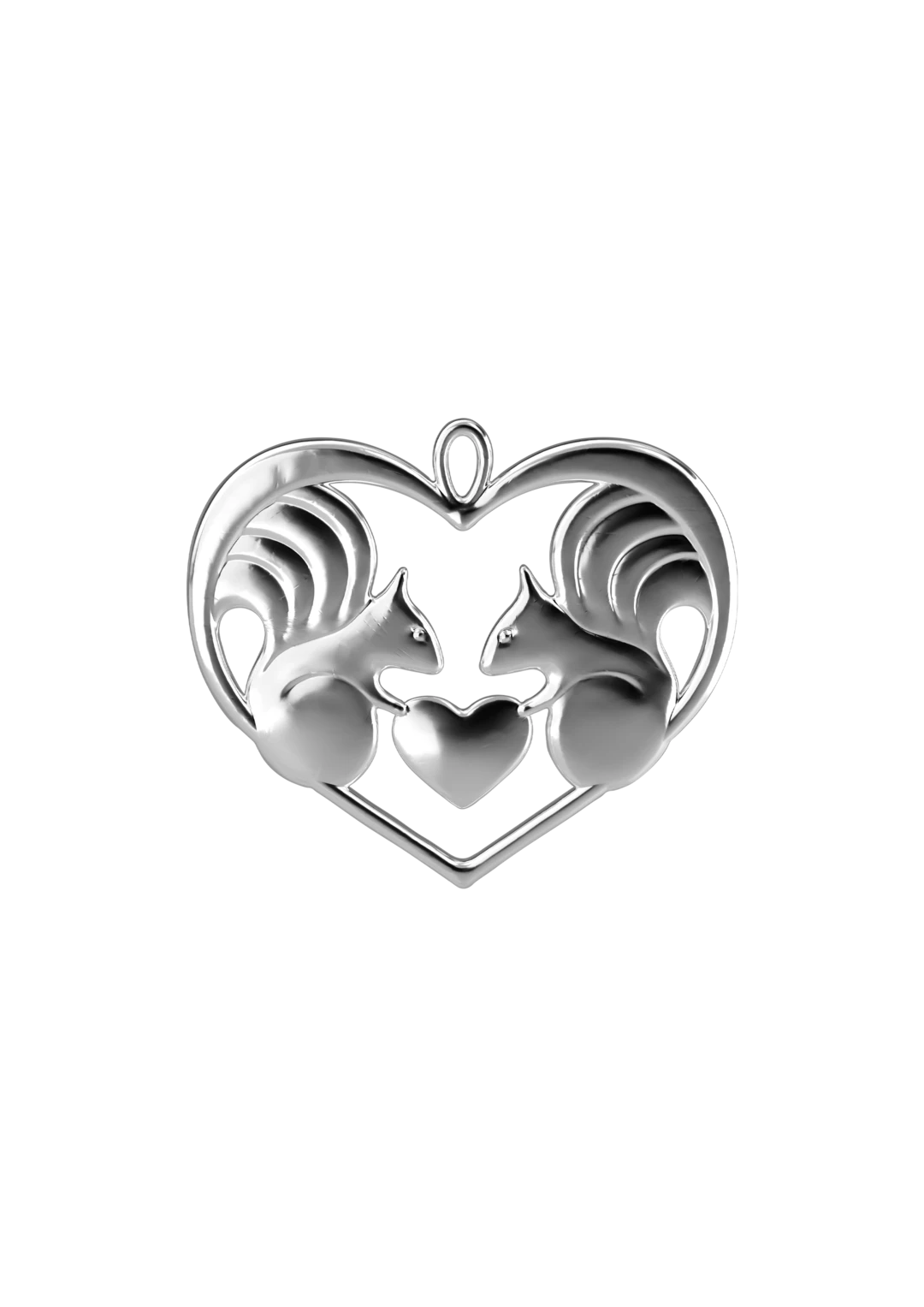 Nuts about you H6 cm / 2.4 in silver plated