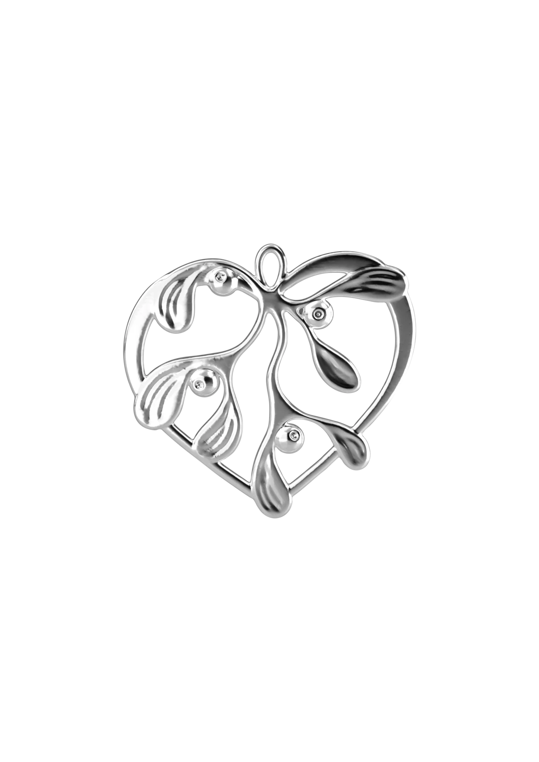 Under the Mistletoe H6 cm / 2.4 in silver plated