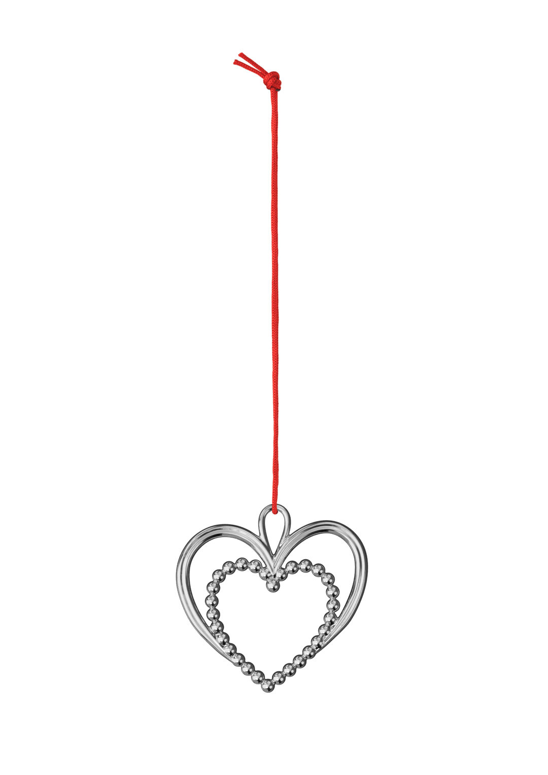 Karen Blixen Pearl Heart H6.5 cm - Silver