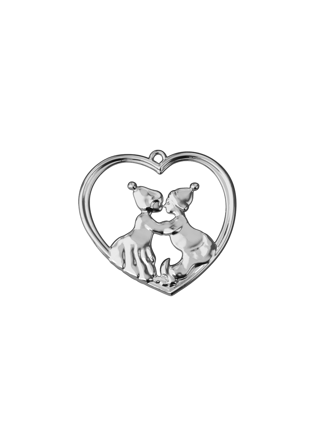 Karen Blixen Kissing Elves H6.5 cm - Silver