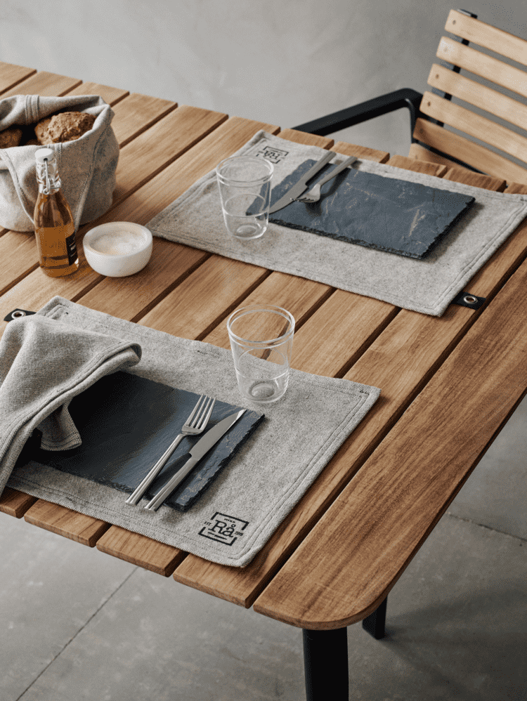 Juna RAW Placemat, Dark Grey 2 Pcs