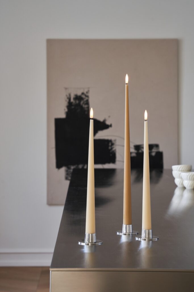 LED taper candles 2 pcs. 40cm 10-Silky