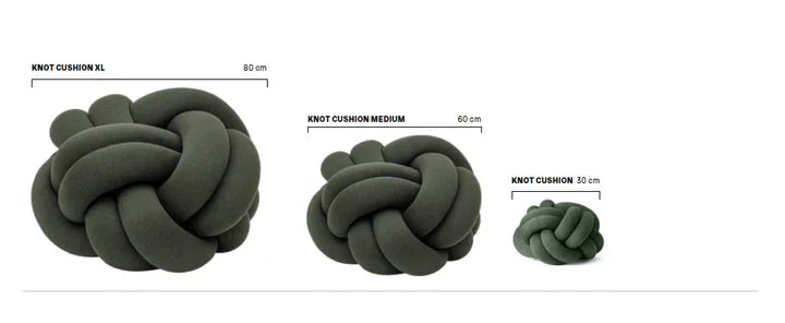 Cushion Knot White Grey