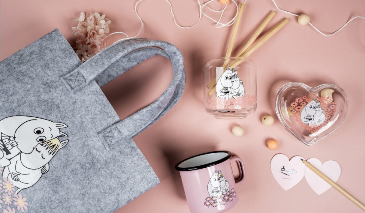 Moomin glass jar Together 11,5cm