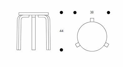 Artek + Moomin  Stool 60 Celebration