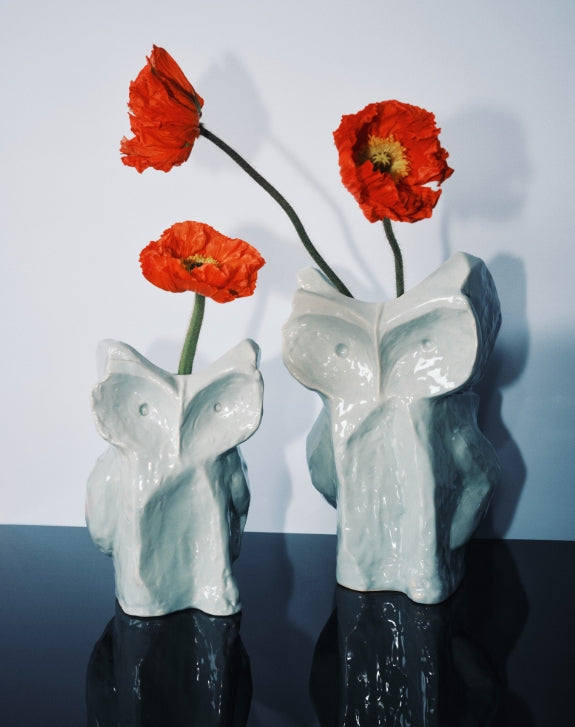 Owl Vase S Light Blue After Midnight