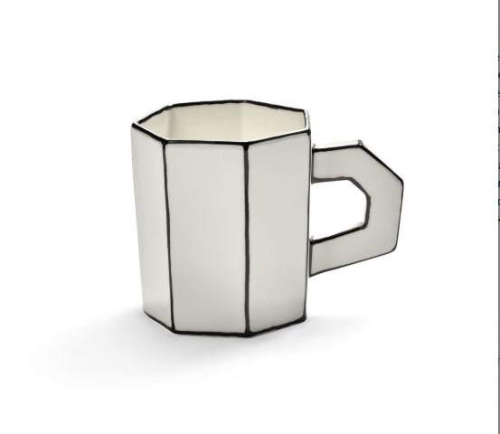 Tea Cup White/black Carte Blanche