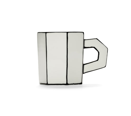 Tea Cup White/black Carte Blanche