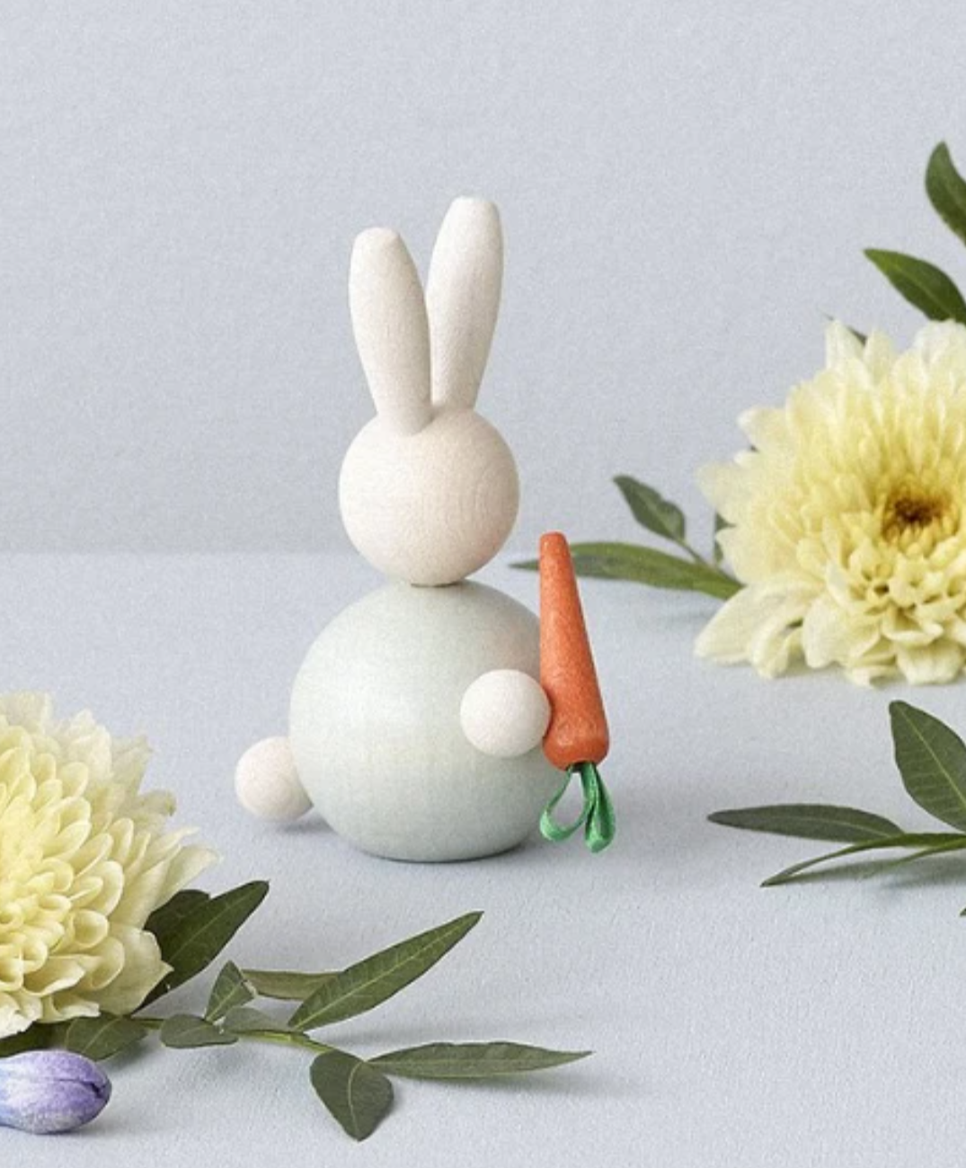 Rabbit 8.5 cm Jänö table decoration Rabbit with carrot White