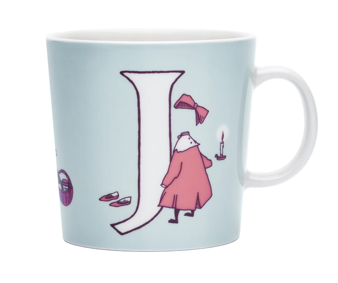 Moomin mug 0,4L  13.5oz ABC Letter J