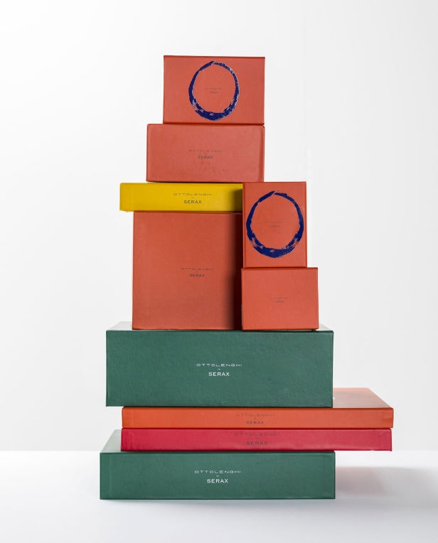 Bowl Large Dark Blue Stripes White Feast