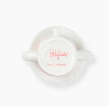 Lady with Hat Candle Holder - H6.3" pink/yellow