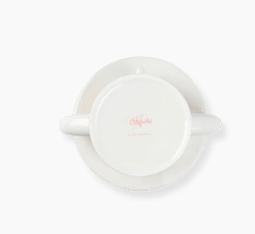 Lady with Hat Vase - H9.6" pink/yellow