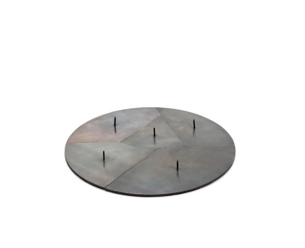 Candle Holder Blue Steel Candelabra