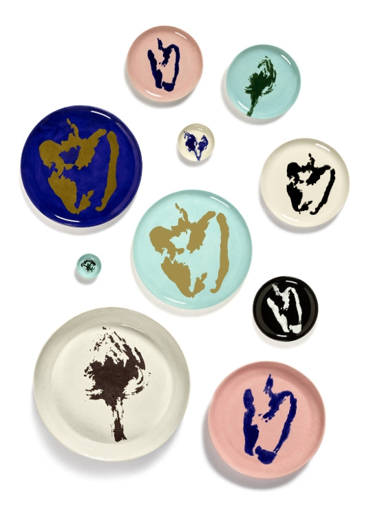 Serving Plate 35cm Azure Pepper Gold Feast
