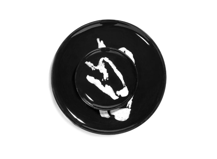 Serving Plate 35cm Black Pepper White Feast