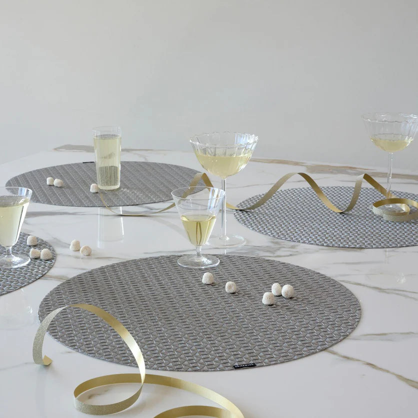 Origami Rectangular Placemat Gunmetal