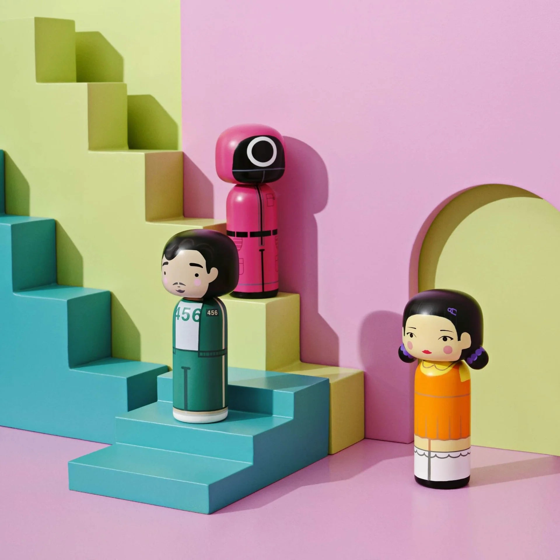 Kokeshi Doll by Sketch.Inc for Lucie Kaas - Squid Game, Masked Worker