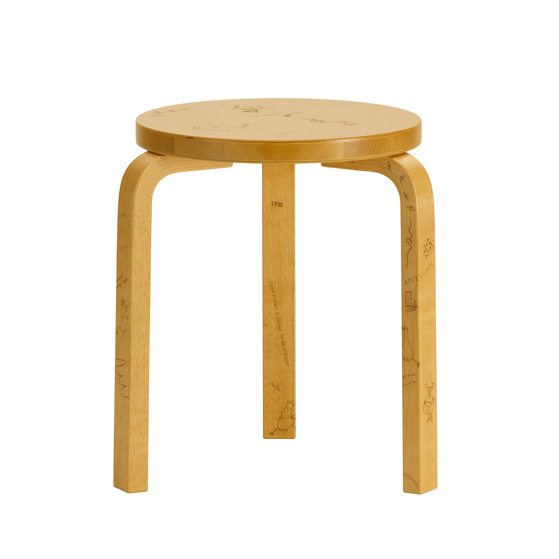 Artek + Moomin  Stool 60 Celebration