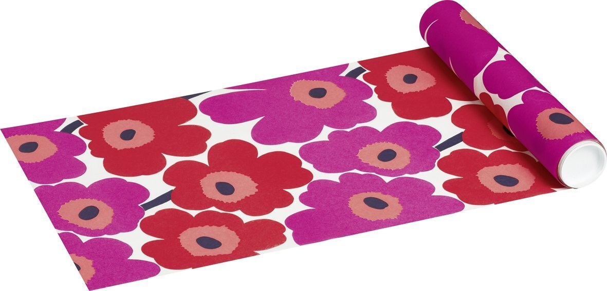 Marimekko paper Table Runner : UNIKKO Red