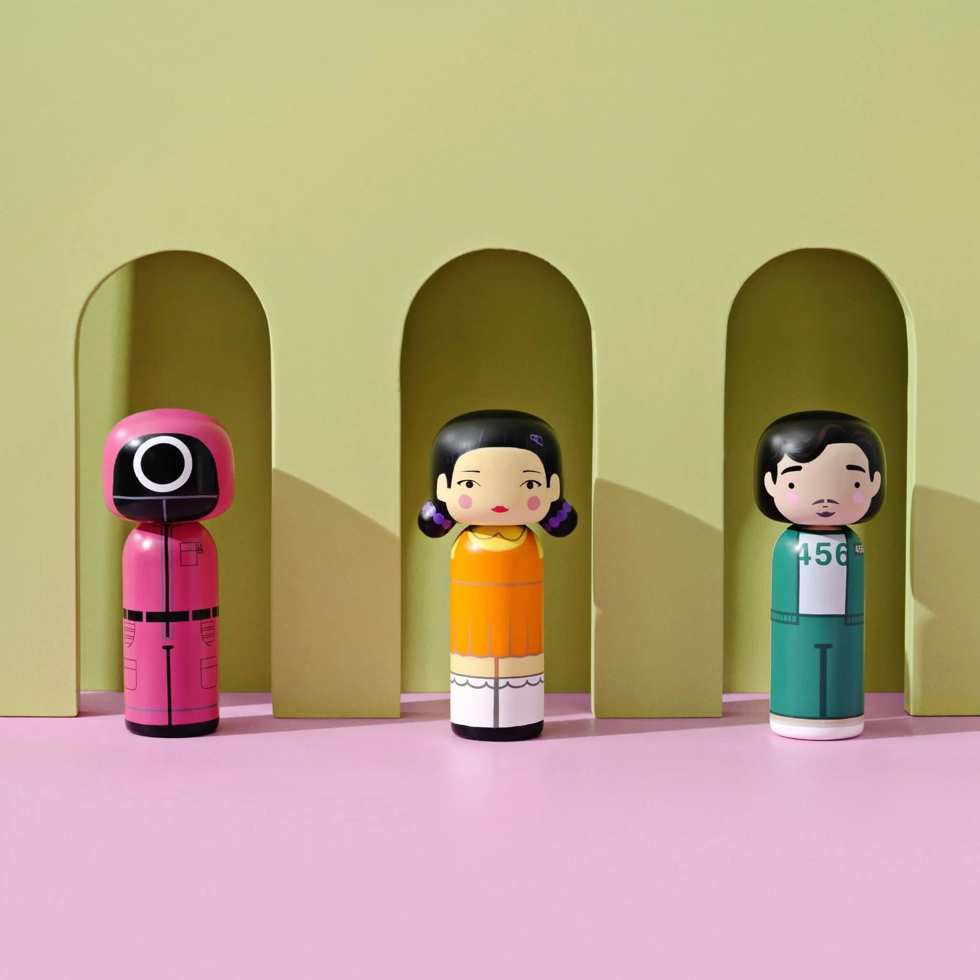 Kokeshi Doll by Sketch.Inc for Lucie Kaas - Squid Game, Masked Worker