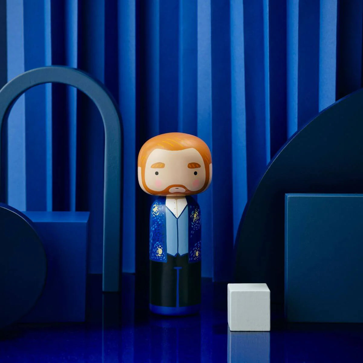 Kokeshi Doll by Sketch.Inc for Lucie Kaas - Vincent Van Gogh -Starry Night