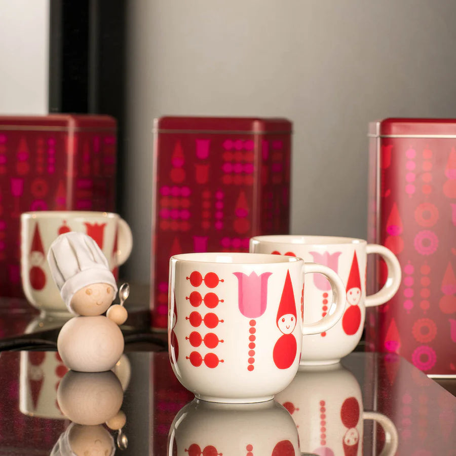 Tonttu coffee tin, red