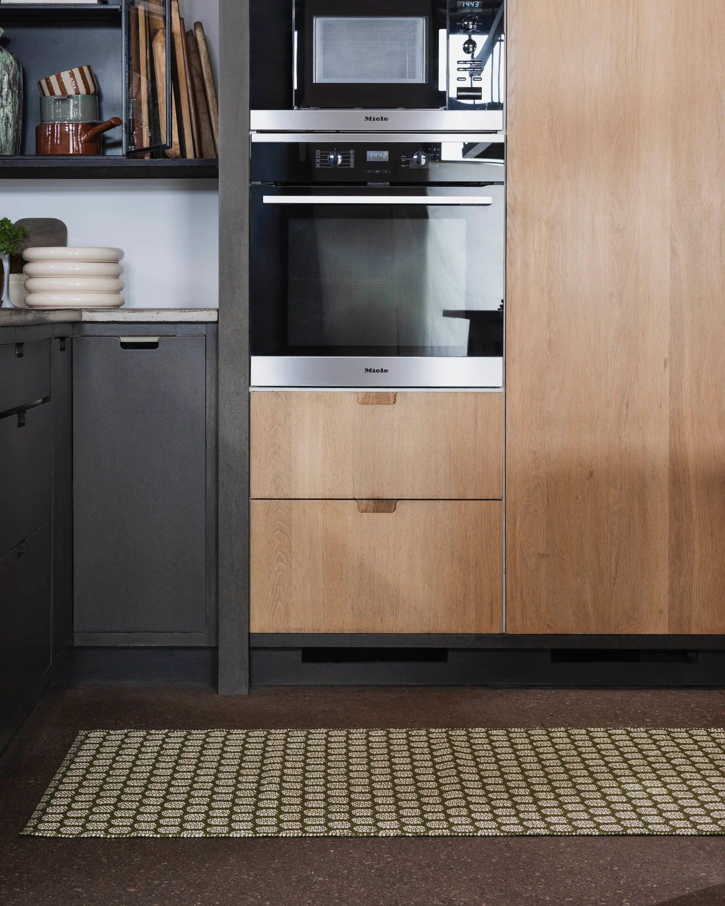 MIMI Dark Olive - Runner Rug 70x180