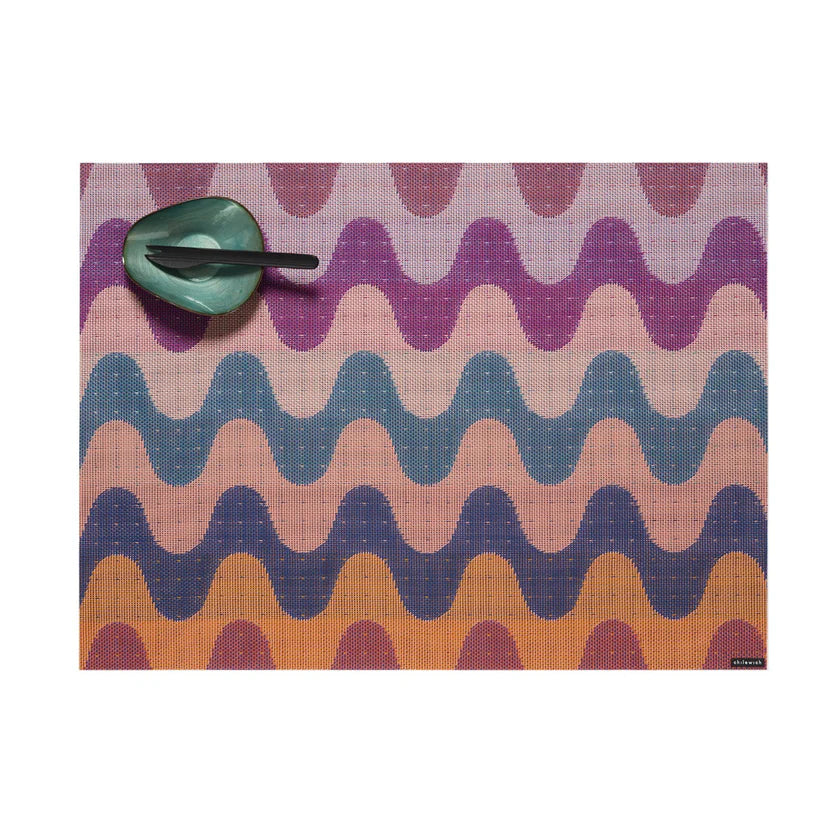 Chilewich Placemat Rectangle 14x19" Wiggle - Heatwave