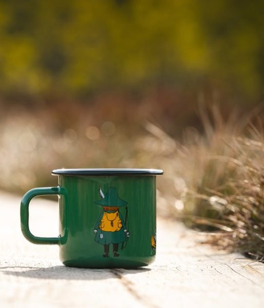 Enamel mug 3,7dl Moomin Snufkin Retro, green