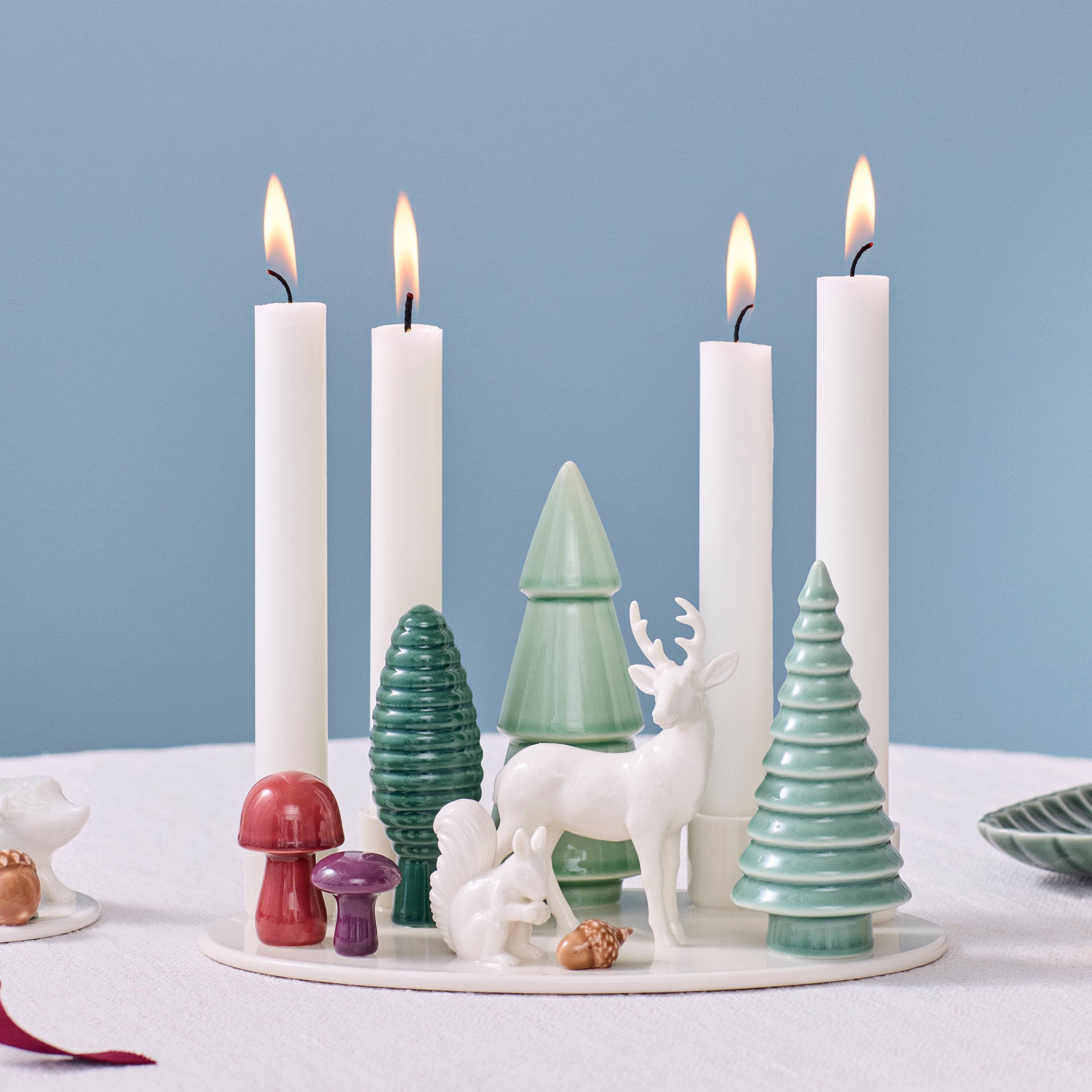 Winter Stories Woodland Advent Candlestick