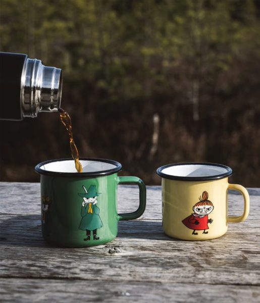 Enamel mug 3,7dl Moomin Snufkin Retro, green