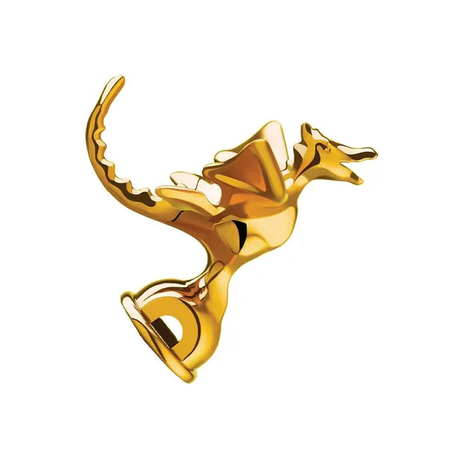 REXUCC GD MGWH30S2 DRAGON BIRD-SHAPED WHISTLE, BRASS METALLIC FINISH
