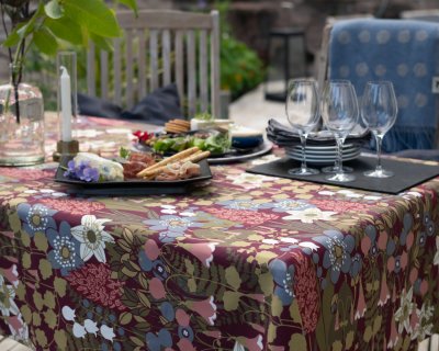 Pricktyg, blanket, blue beige