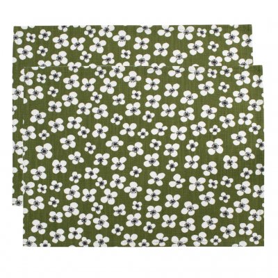 Belle Amie, placemat, dark green, 45x34cm 2-pack