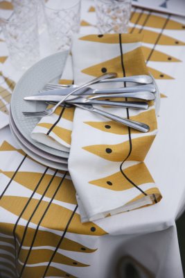 Sill, oil cloth, ochre, 145x220cm