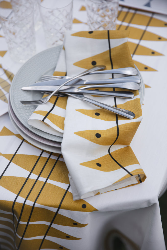 Sill, oil cloth fabric, ochre,  100x145cm