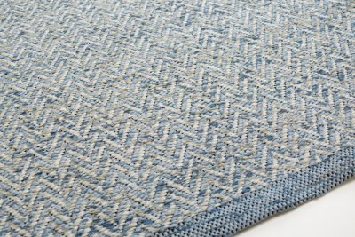 Signe, rug, blue beige, 130x70cm, upcycled