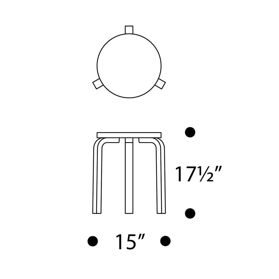 Artek + Marimekko Alvar Aalto Stool 60 Seireeni - 90th Anniversary Edition