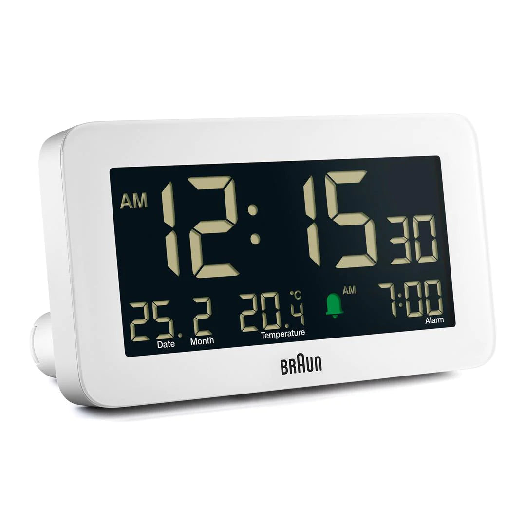 BC10W Braun Digital Alarm Clock - White