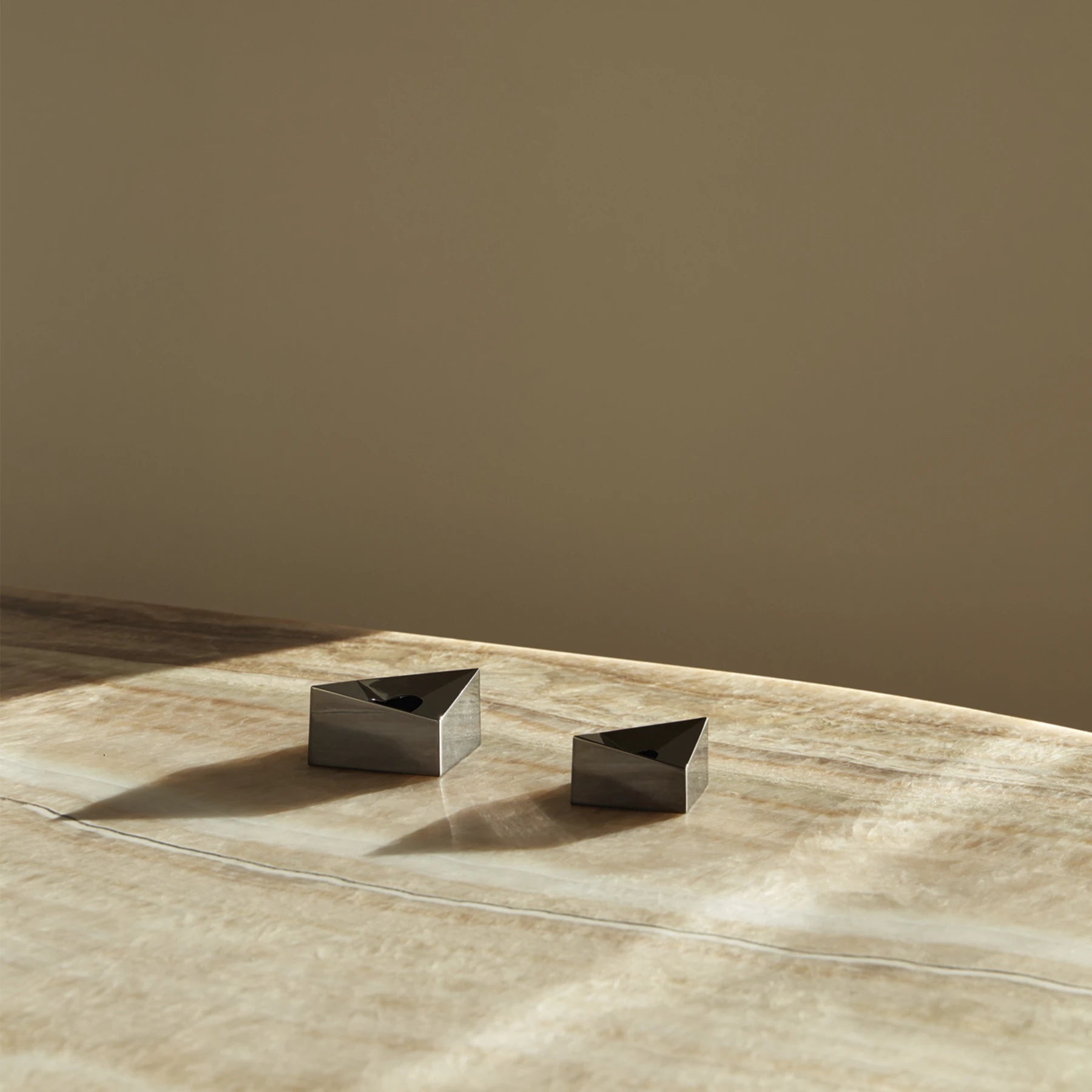 STOFF Nagel Reflect Candle Holder, Small, Black Chrome