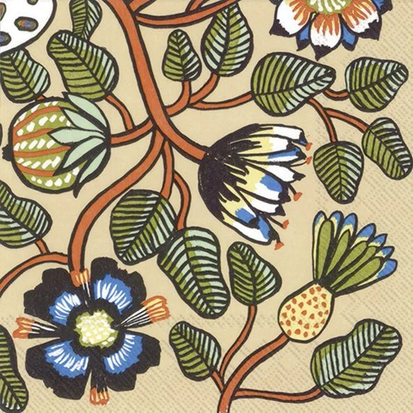 Marimekko paper napkins - Lunch size TIARA cream