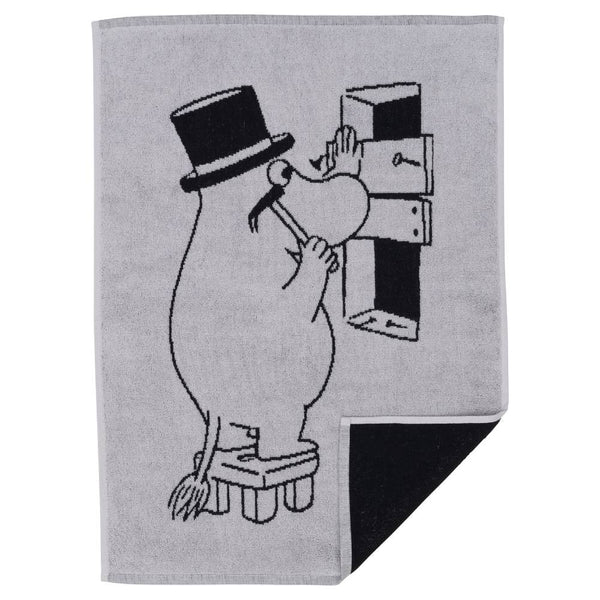 Moomin hand towel 50x70cm / 20x27.5in Moominpappa grey