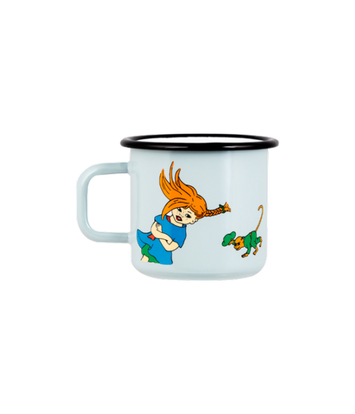Enamel mug 3,7dl Här kommer Pippi / The Strongest Girl in the World