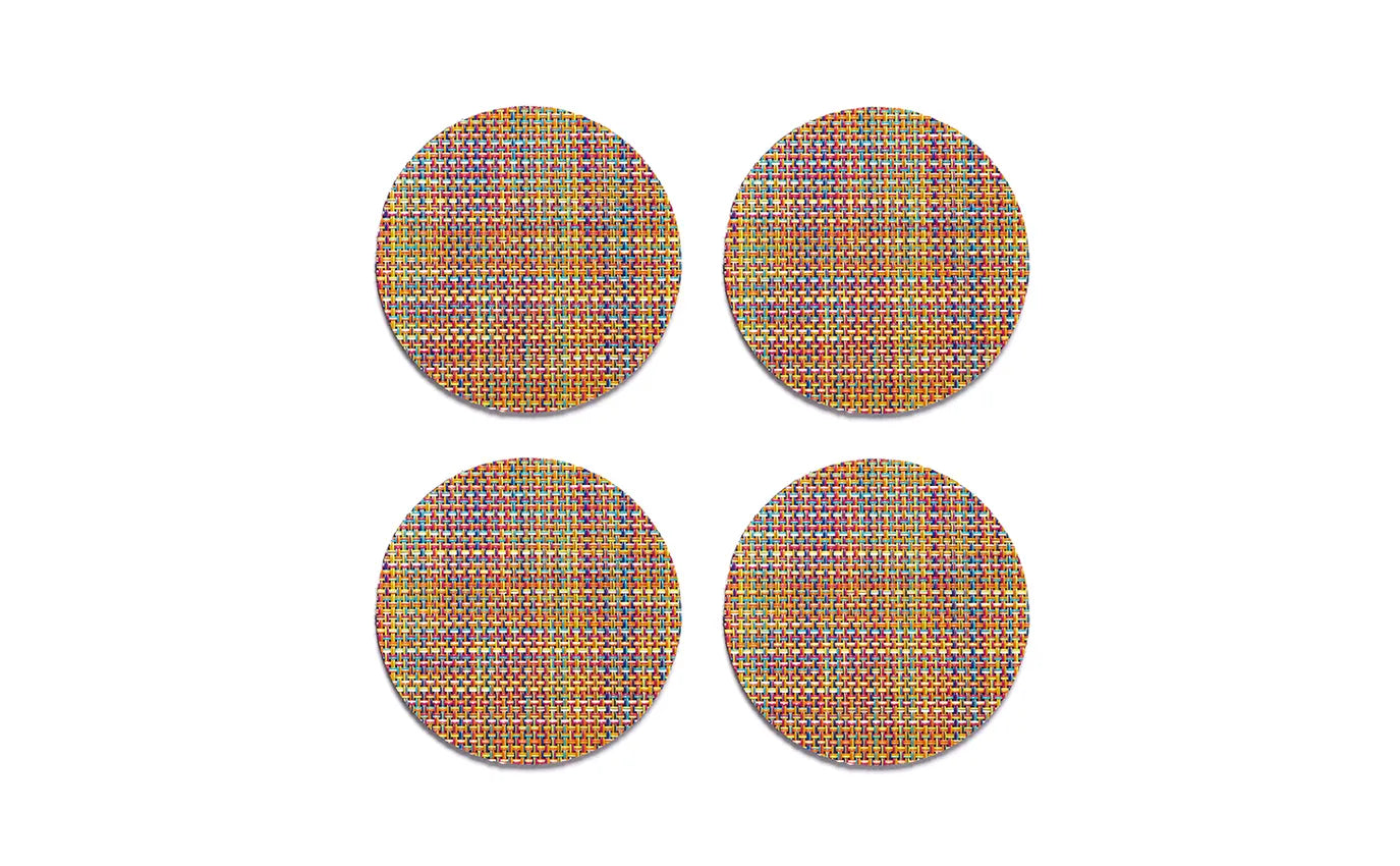 Chilewich Coasters Mini Basketweave (Set of 4) Confetti