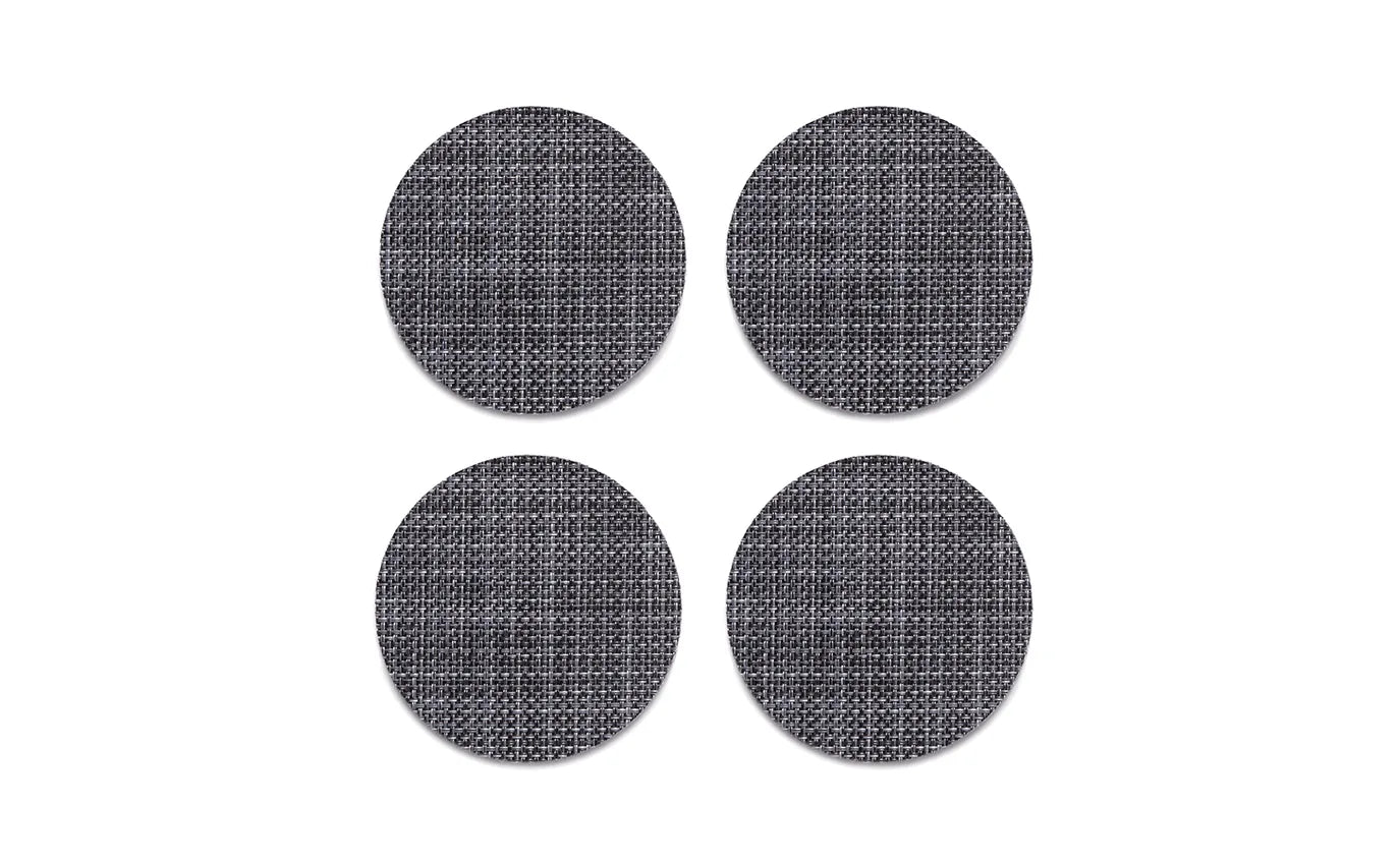 Chilewich Coasters Mini Basketweave (Set of 4) Cool Grey
