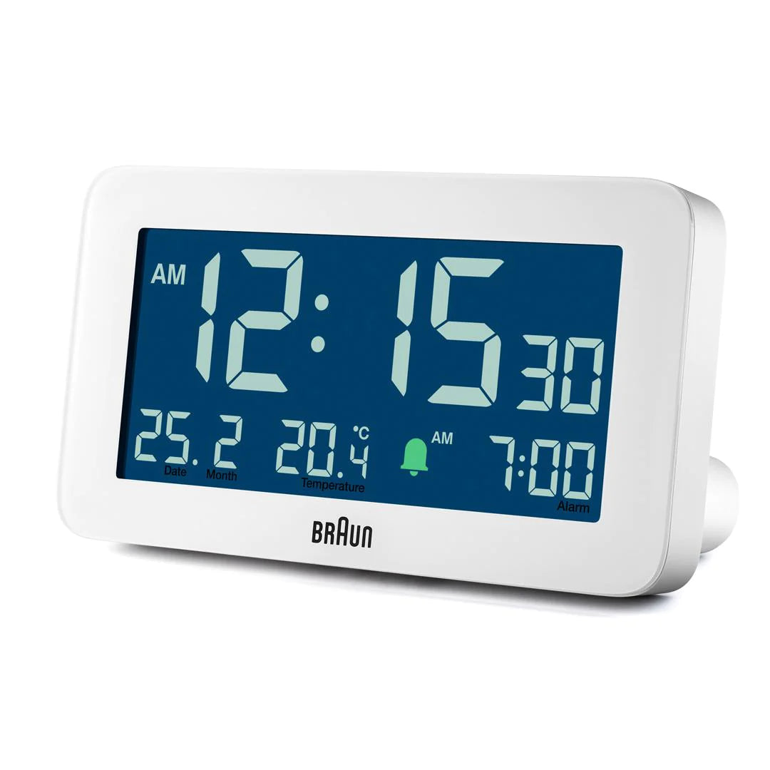 BC10W Braun Digital Alarm Clock - White