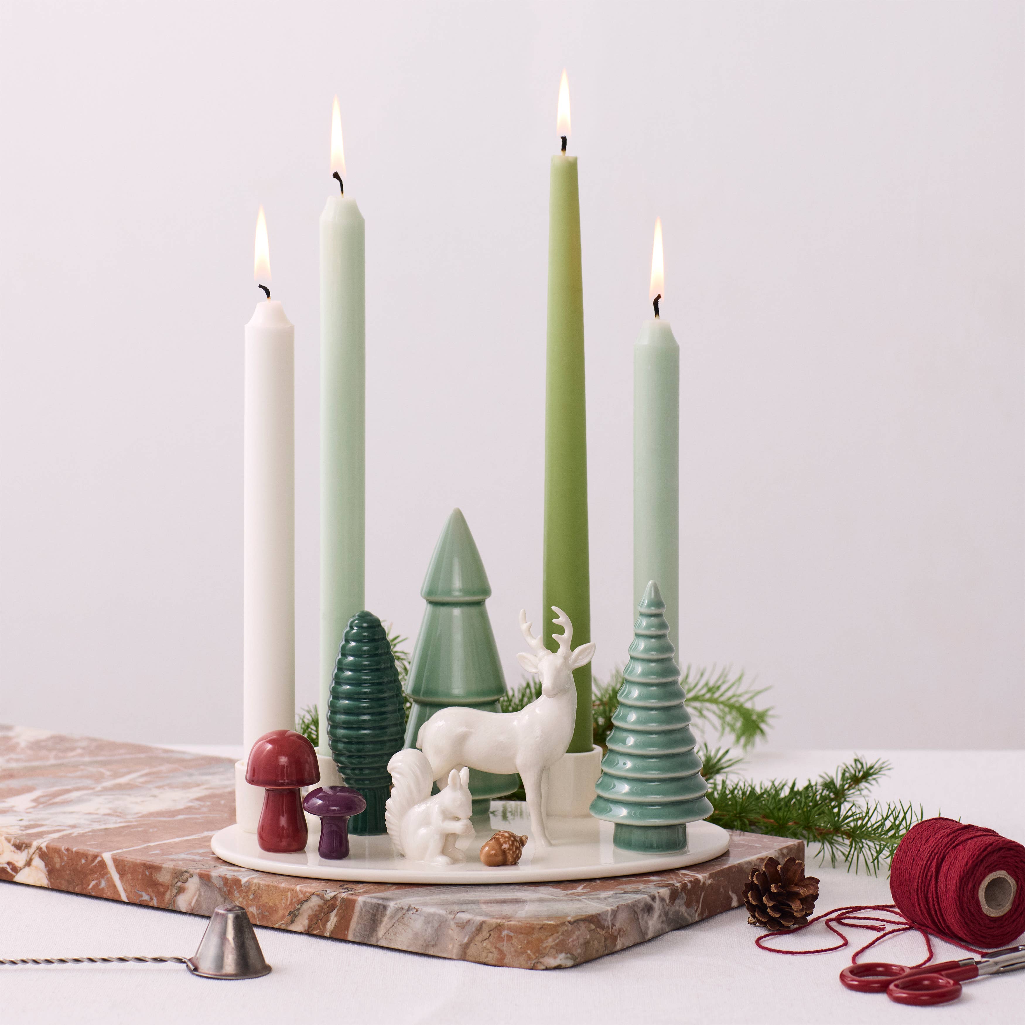Winter Stories Woodland Advent Candlestick